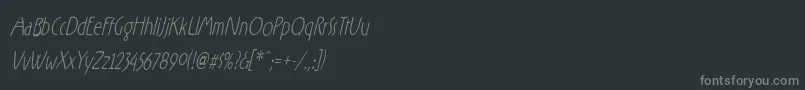RxZF   Font – Gray Fonts on Black Background
