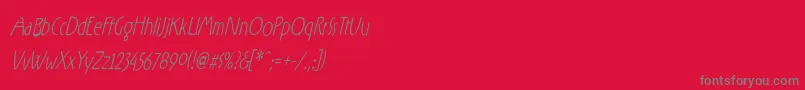 RxZF   Font – Gray Fonts on Red Background