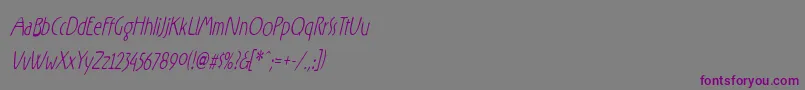 Шрифт RxZF   – фиолетовые шрифты на сером фоне