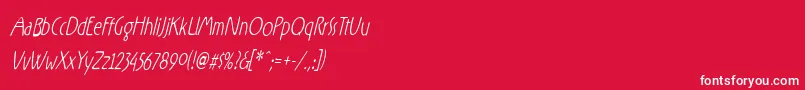 Fonte RxZF   – fontes brancas em um fundo vermelho