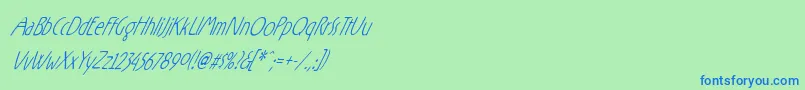RxZO   Font – Blue Fonts on Green Background