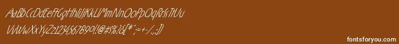 RxZO  -Schriftart – Weiße Schriften auf braunem Hintergrund