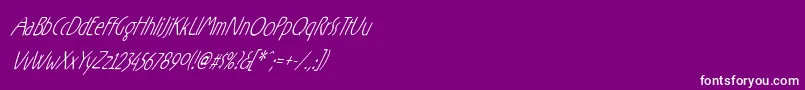 Police RxZO   – polices blanches sur fond violet