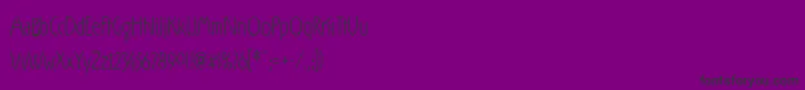 Czcionka RxZZ   – czarne czcionki na fioletowym tle