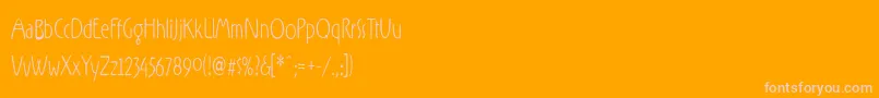 RxZZ  -Schriftart – Rosa Schriften auf orangefarbenem Hintergrund