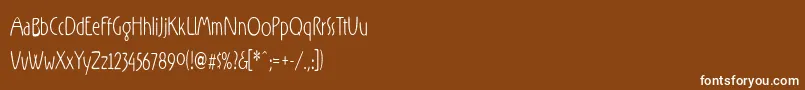 フォントRxZZ   – 茶色の背景に白い文字