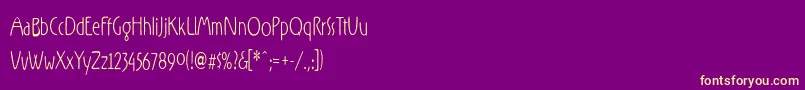 fuente RxZZ   – Fuentes Amarillas Sobre Fondo Morado