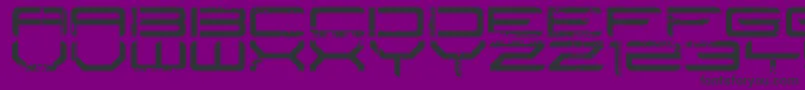 Rysky Lines-fontti – mustat fontit violetilla taustalla