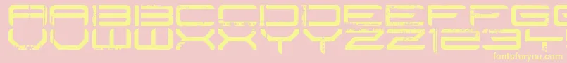Rysky Lines Font – Yellow Fonts on Pink Background