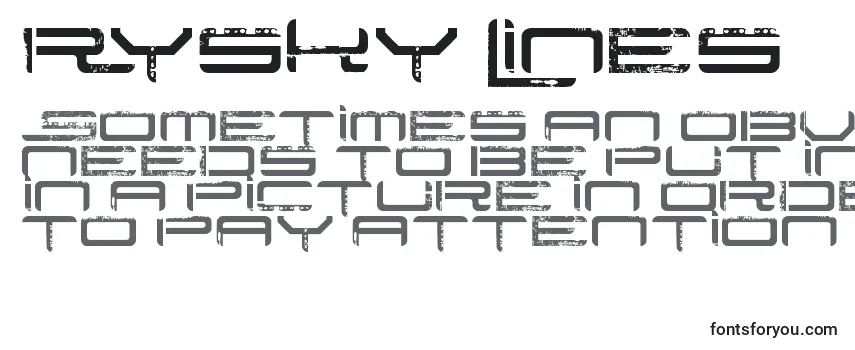 Schriftart Rysky Lines