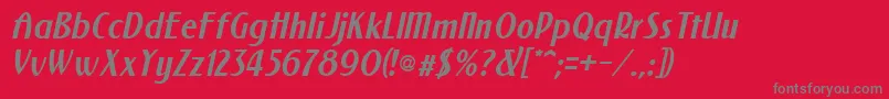 Newforob Font – Gray Fonts on Red Background