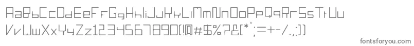 フォントS orieno – 白い背景に灰色の文字