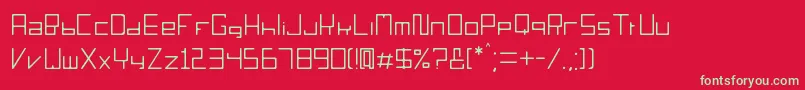 フォントS orieno – 赤い背景に緑の文字