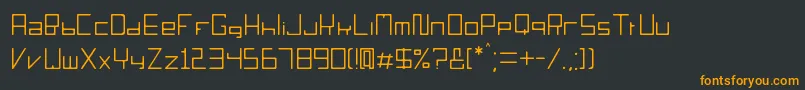 フォントS orieno – 黒い背景にオレンジの文字