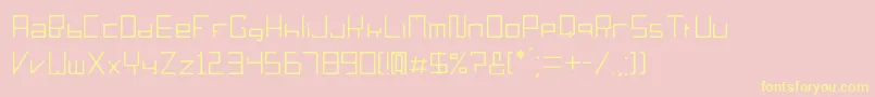 S orieno Font – Yellow Fonts on Pink Background