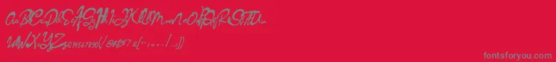 Sabareh Semi Bold italic Font – Gray Fonts on Red Background
