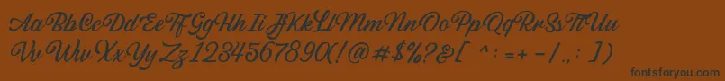 Sabatons Script DEMO Font – Black Fonts on Brown Background