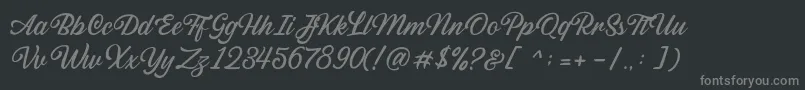 Шрифт Sabatons Script DEMO – серые шрифты на чёрном фоне