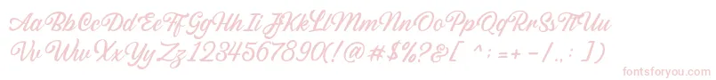 More about Sabatons Script DEMO Font Sabatons Script DEMO Font – Pink Fonts on White Background