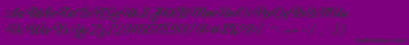 Sabatons Script DEMO Font – Black Fonts on Purple Background