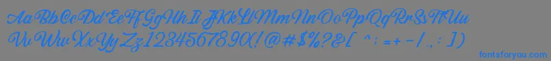 Sabatons Script DEMO Font – Blue Fonts on Gray Background