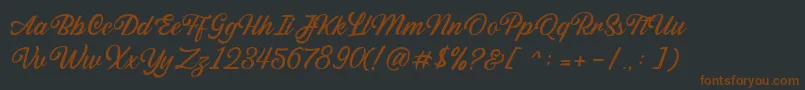 Sabatons Script DEMO Font – Brown Fonts on Black Background