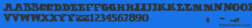 Sabbath Paranoid Font – Black Fonts on Blue Background