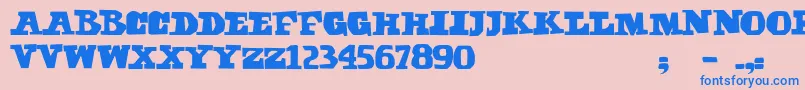 Sabbath Paranoid Font – Blue Fonts on Pink Background