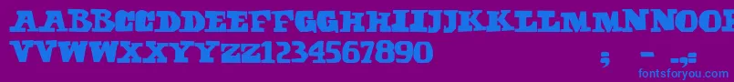 Sabbath Paranoid Font – Blue Fonts on Purple Background