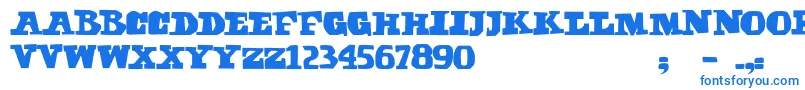 Sabbath Paranoid Font – Blue Fonts on White Background