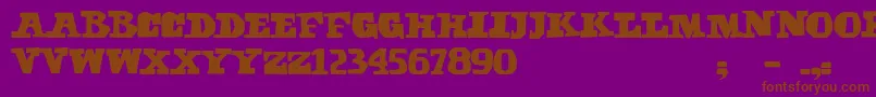 Sabbath Paranoid Font – Brown Fonts on Purple Background