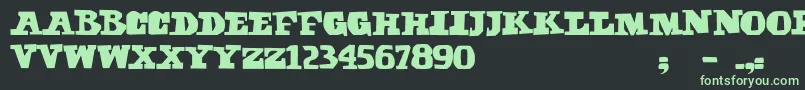 Sabbath Paranoid Font – Green Fonts on Black Background