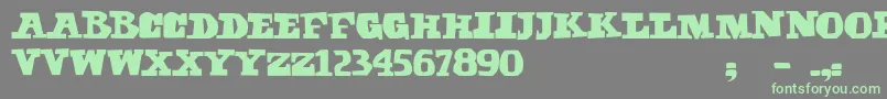 Sabbath Paranoid Font – Green Fonts on Gray Background