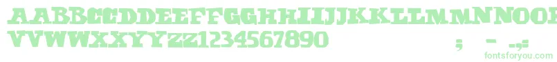 Sabbath Paranoid Font – Green Fonts on White Background