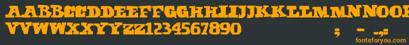 Sabbath Paranoid Font – Orange Fonts on Black Background