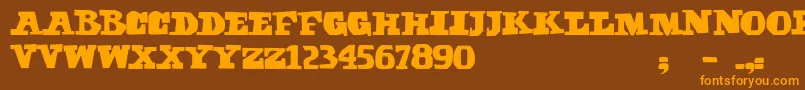 Sabbath Paranoid Font – Orange Fonts on Brown Background