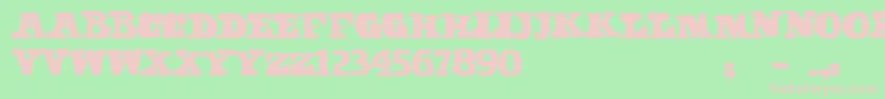 Sabbath Paranoid Font – Pink Fonts on Green Background