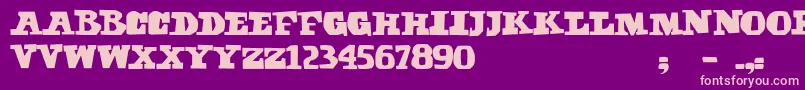Sabbath Paranoid Font – Pink Fonts on Purple Background