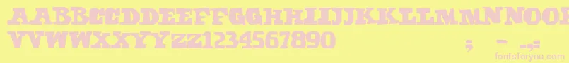 Sabbath Paranoid Font – Pink Fonts on Yellow Background