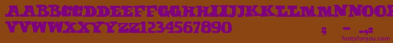 Sabbath Paranoid Font – Purple Fonts on Brown Background