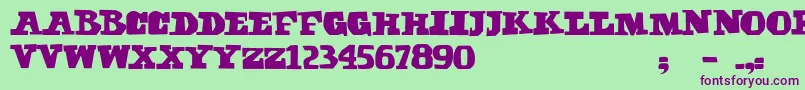 Sabbath Paranoid Font – Purple Fonts on Green Background