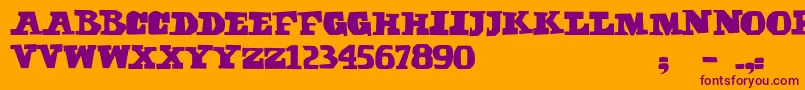 Sabbath Paranoid Font – Purple Fonts on Orange Background