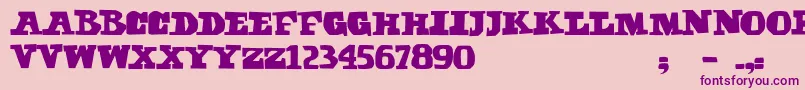 Sabbath Paranoid Font – Purple Fonts on Pink Background