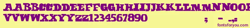 Sabbath Paranoid Font – Purple Fonts on Yellow Background