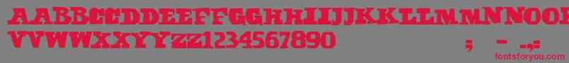 Sabbath Paranoid Font – Red Fonts on Gray Background