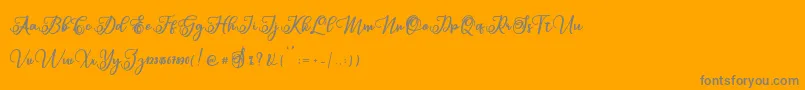 フォントSabena – オレンジの背景に灰色の文字
