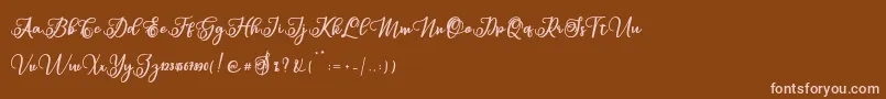 Sabena Font – Pink Fonts on Brown Background
