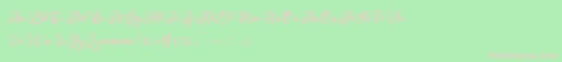 Sabena Font – Pink Fonts on Green Background