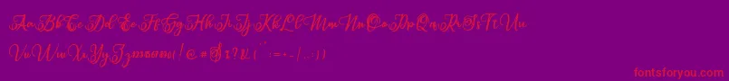 Sabena Font – Red Fonts on Purple Background