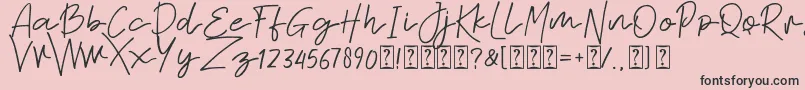 Sabina free Font – Black Fonts on Pink Background